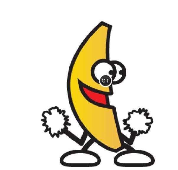 Гифка банан танцует