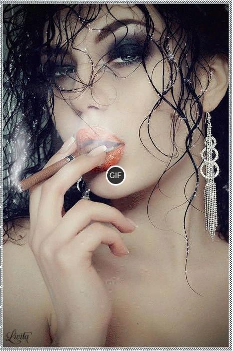 Гифка девушка с сигаретой