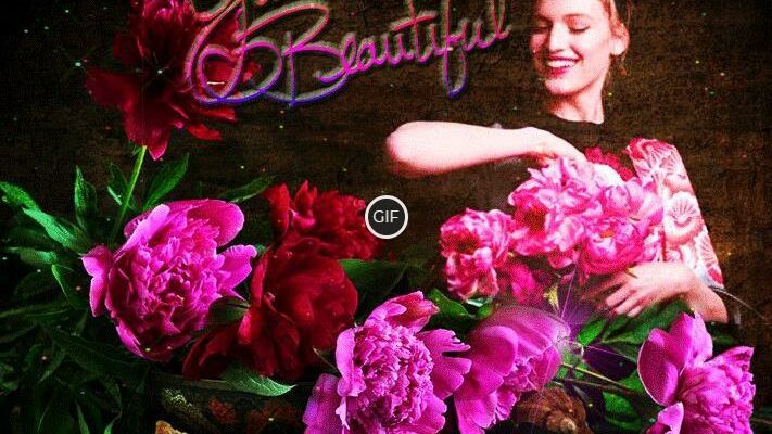 Гифки с пионами