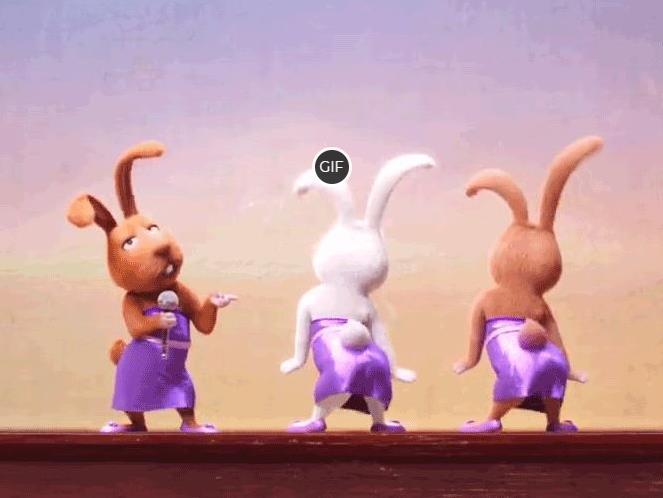 Смешные гифки танцующих кроликов и зайчиков