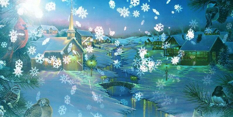 Гифки зимняя сказка