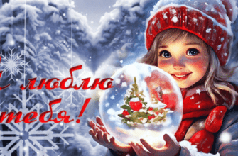 Зимние гифки с надписью "Я люблю тебя" (30 gif картинок)