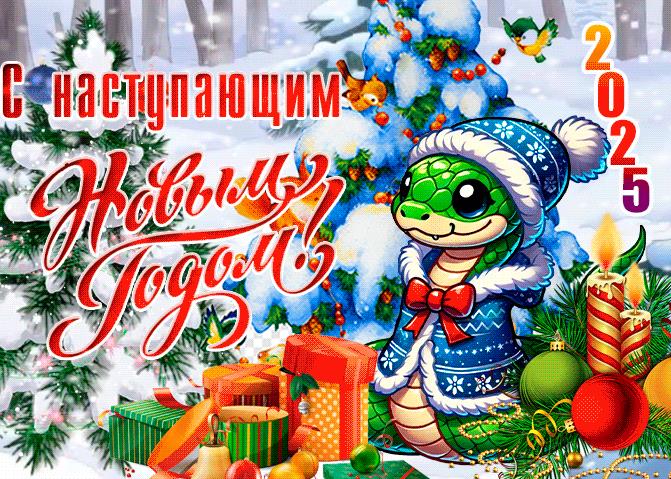 Смешная и забавная открытка для поздравления с приближающимся 2025 годом змеи. Смешная и забавная открытка для поздравления с приближающимся 2025 годом змеи.