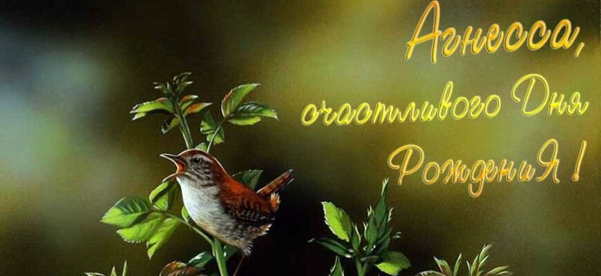 Открытки с днём рождения Агнесса (Картинки, аудио поздравления, гифки)