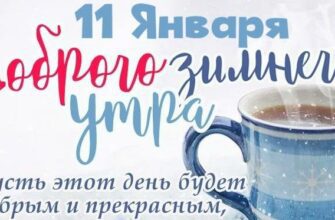 Картинки с добрым зимним утром 11 Января (голосовые открытки, гифки)