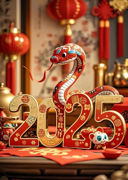 Картинки с Китайским Новым годом Змеи 2025 (гифки, голосовые открытки, поздравления)