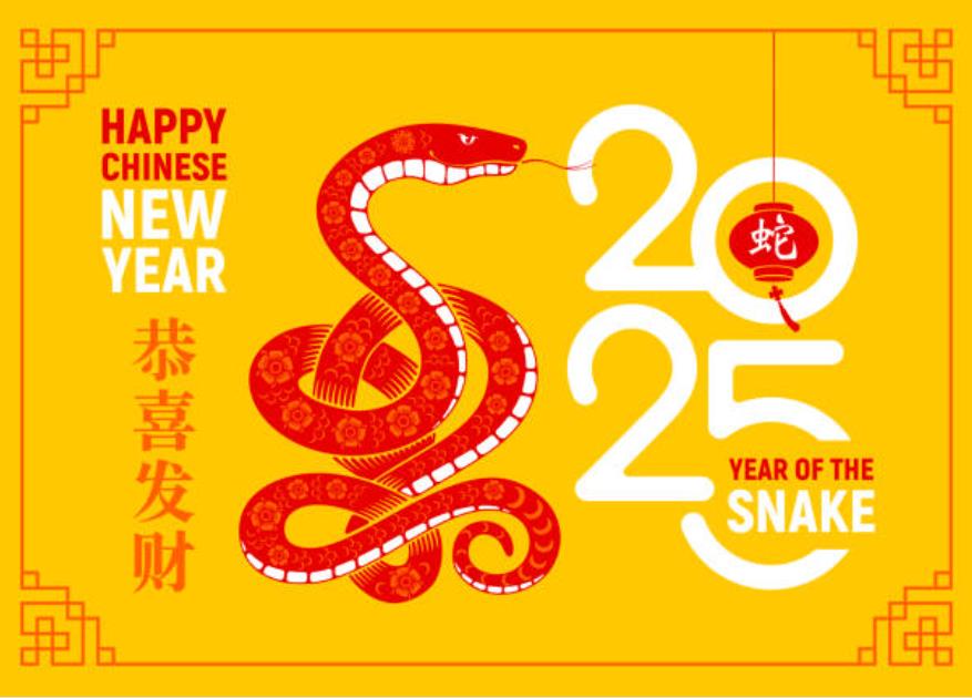 Жёлтая картинка со змеями на китайский новый год 2025. Жёлтая картинка со змеями на китайский новый год 2025.