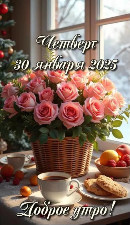 Открытки с добрым утром четверга 30 января 2025. Открытки с добрым утром четверга 30 января 2025.