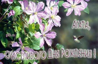 Открытки с днём рождения Агата (Картинки, аудио поздравления, гифки)