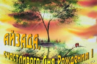 Открытки с днём рождения Айзада (Картинки, аудио поздравления, гифки)